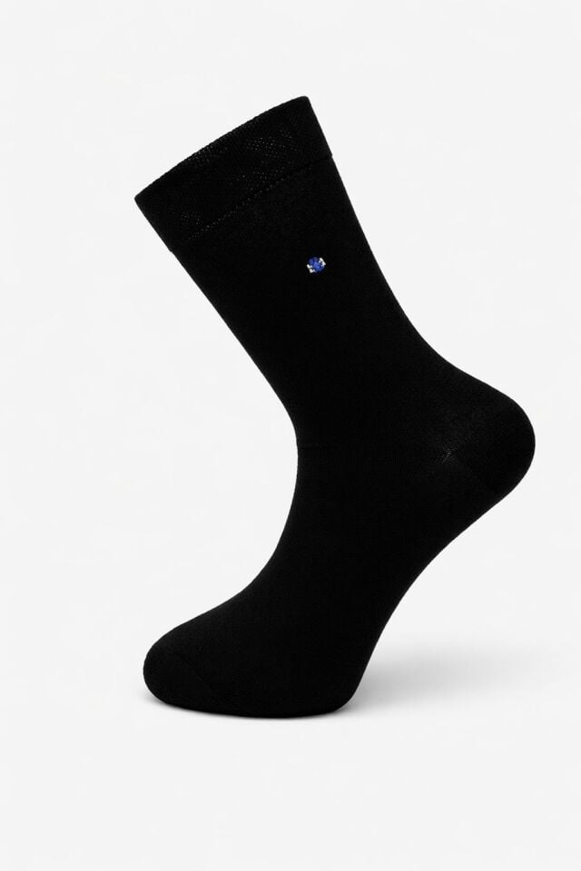 Erkek 3'lü Likralı Siyah Çorap