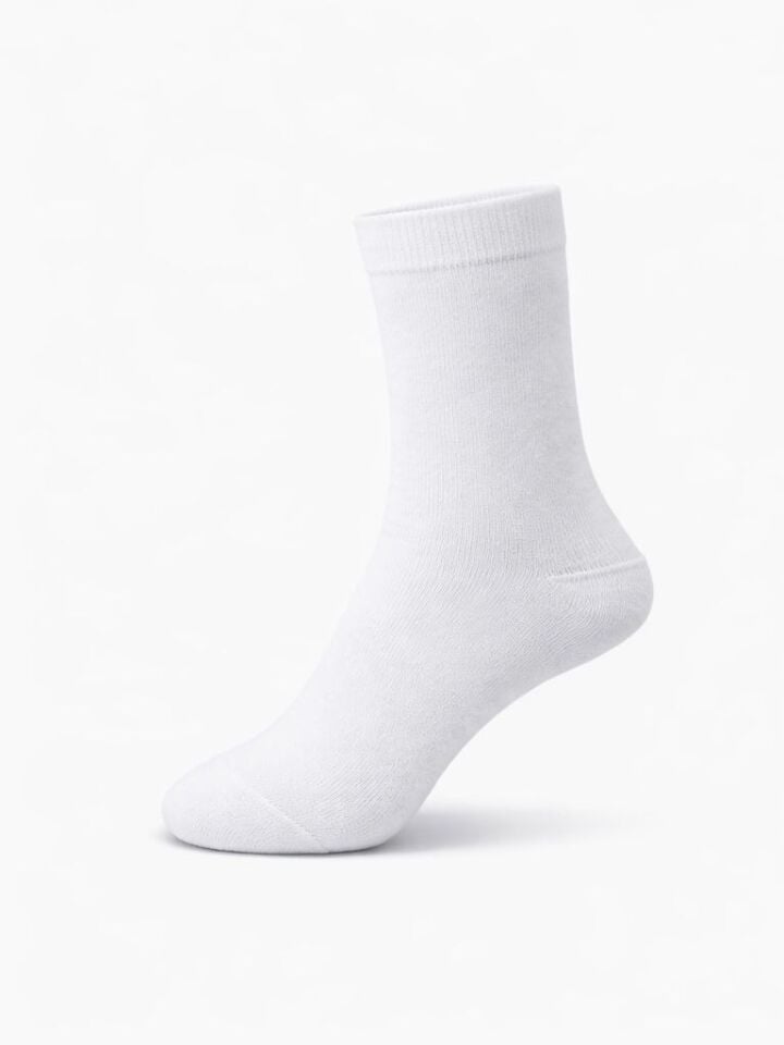 Çocuk Pamuklu 3'lü Beyaz Okul Çorabı