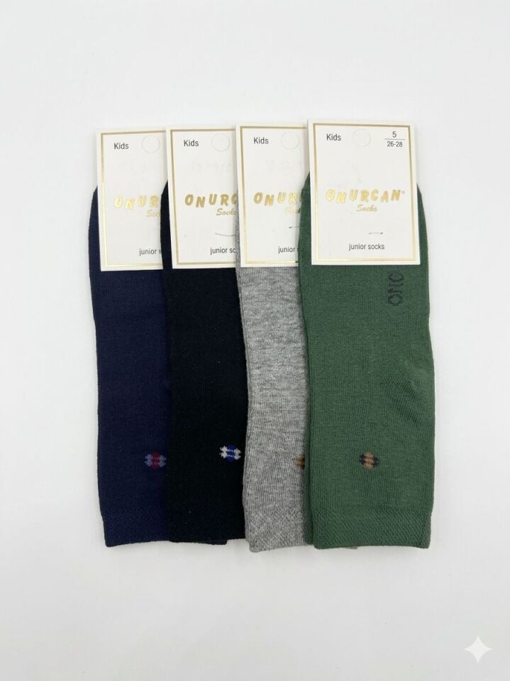 Erkek Çocuk 4'lü Pamuklu Çorap