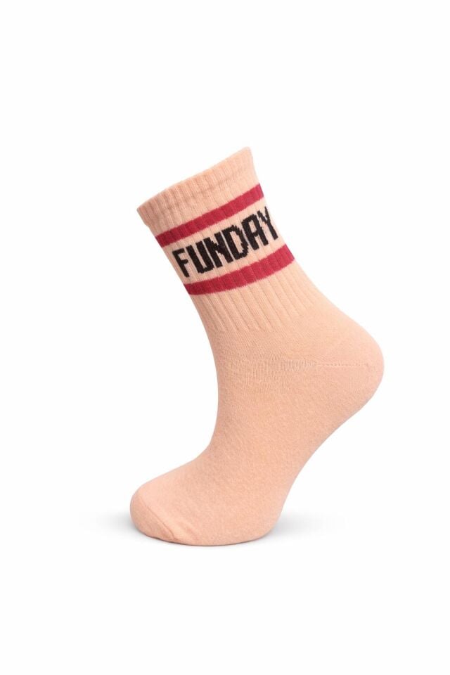 Kadın Fun Day Yazılı 3'lü Spor Çorabı