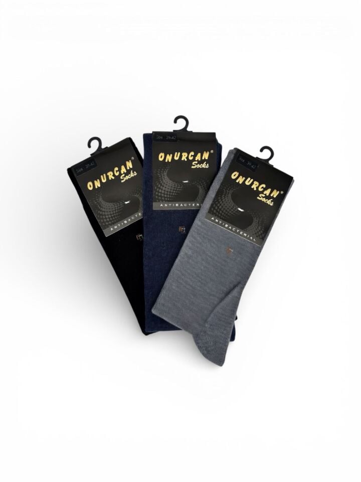 Erkek 3'lü Likralı Çorap