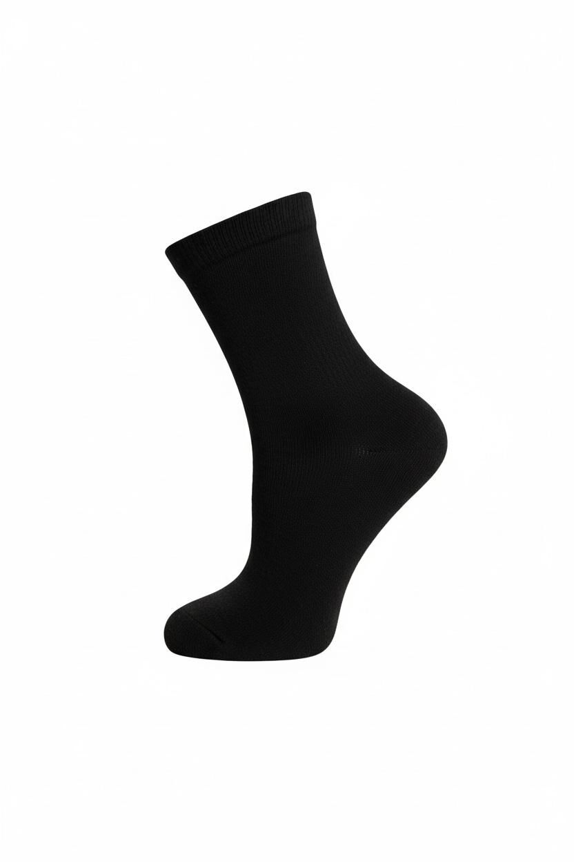 Çocuk 3'lü Pamuklu Siyah Okul Çorabı