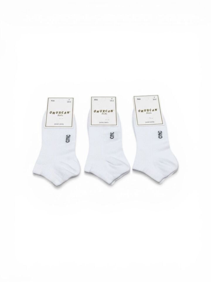 Çocuk 3'lü Hava Alan Siyah Patik Çorap